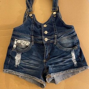 Jean overall shorts